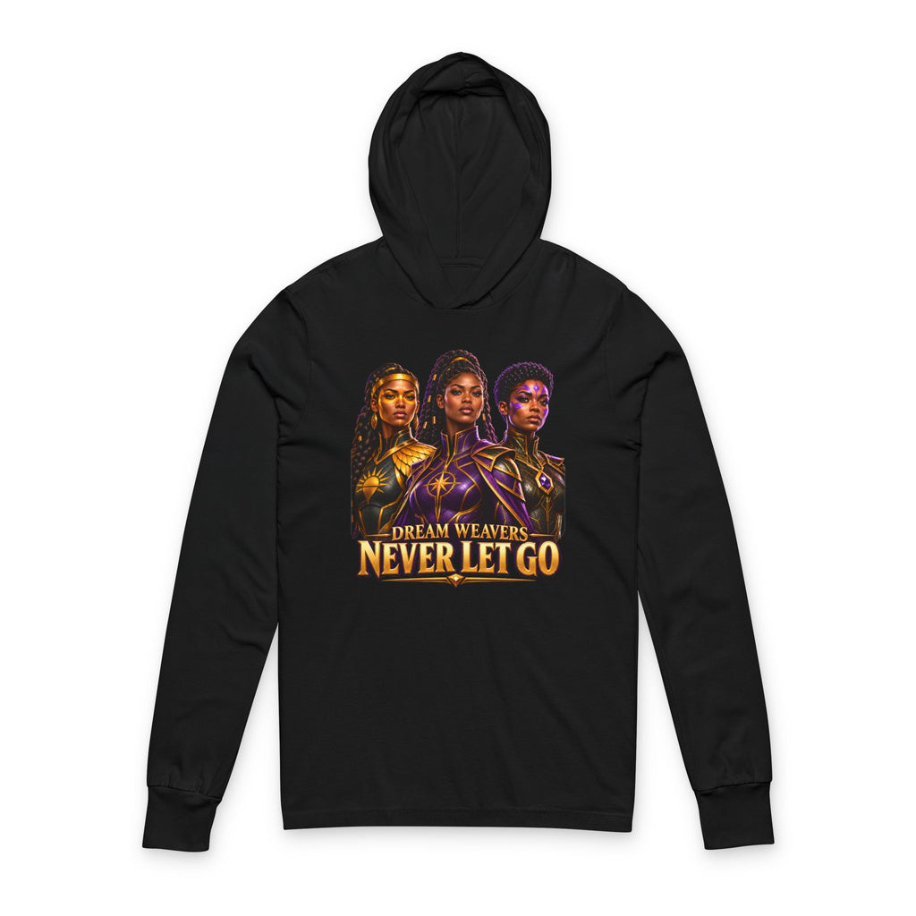 Never Let Go Dream Weavers Lightweight Hoodie (Hooded Long Sleeve Tee) - Amara, Makhali & Precious Stone