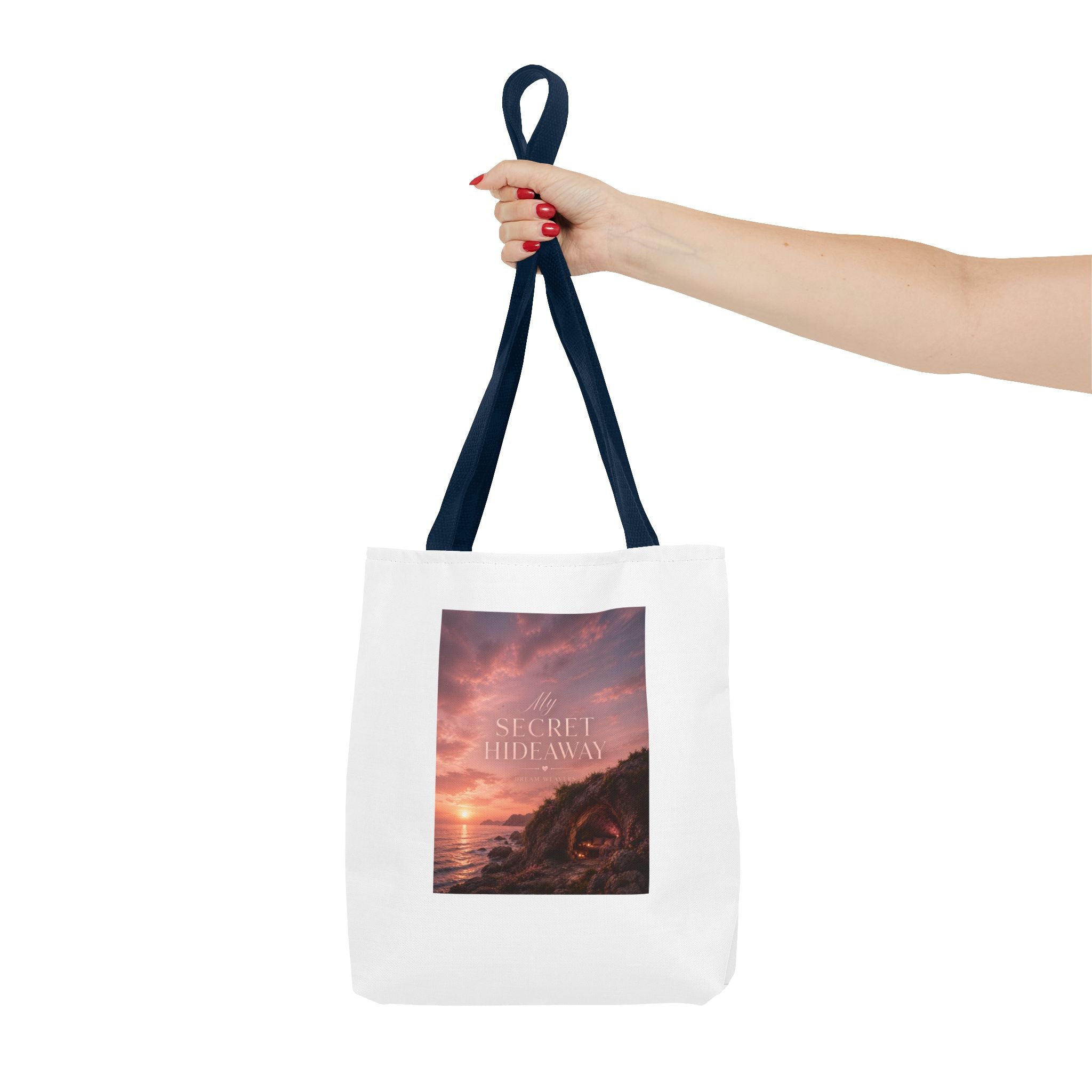 My Secret Hideaway Tote Bag — Sunset Beach AOP Carryall