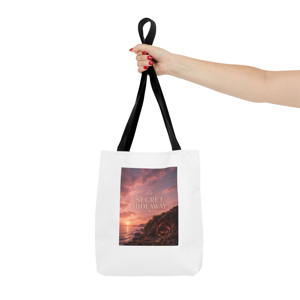My Secret Hideaway Tote Bag — Sunset Beach AOP Carryall