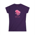 Dream Weavers Floral Tee — Women's Pink Rose Graphic T-Shirt
