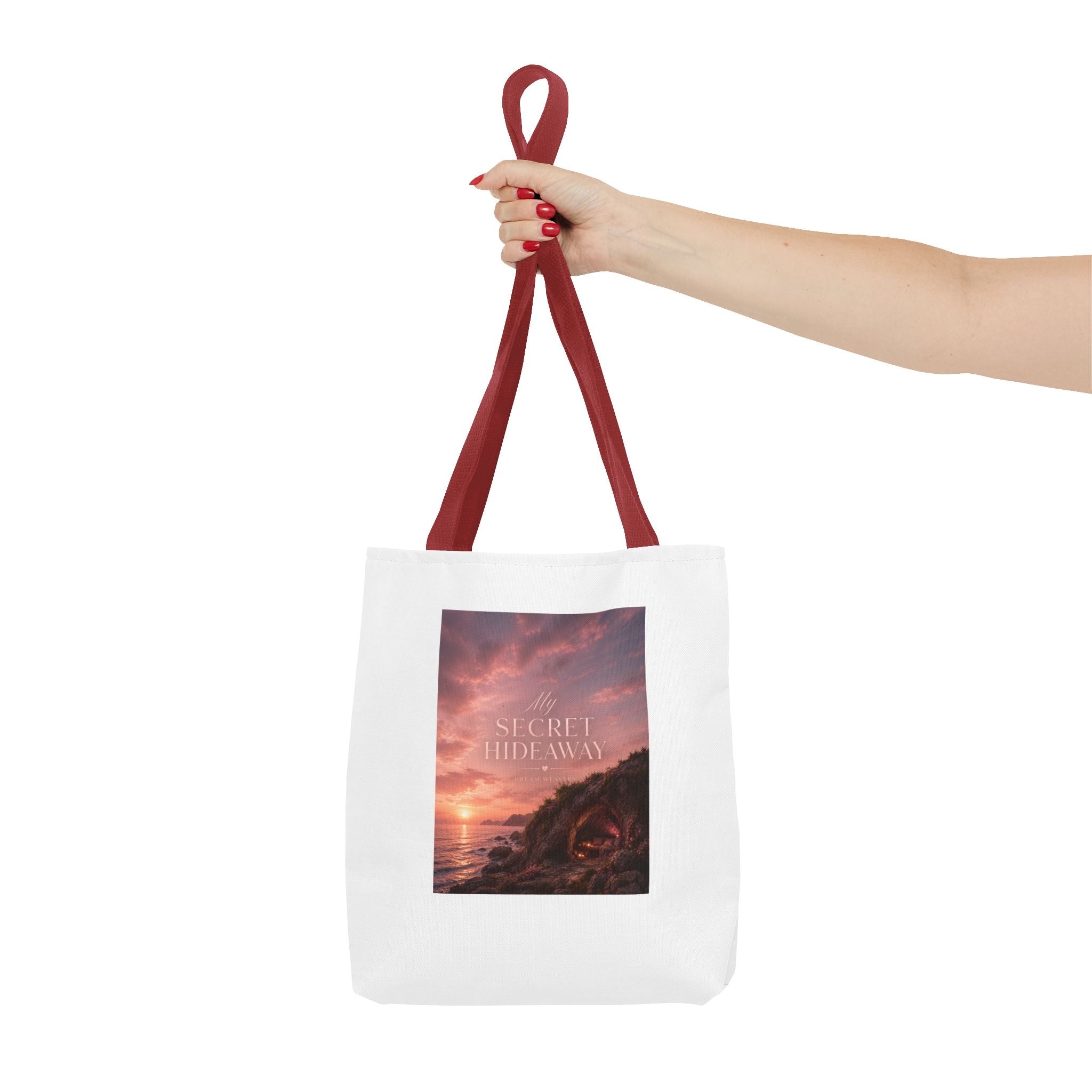 My Secret Hideaway Tote Bag — Sunset Beach AOP Carryall