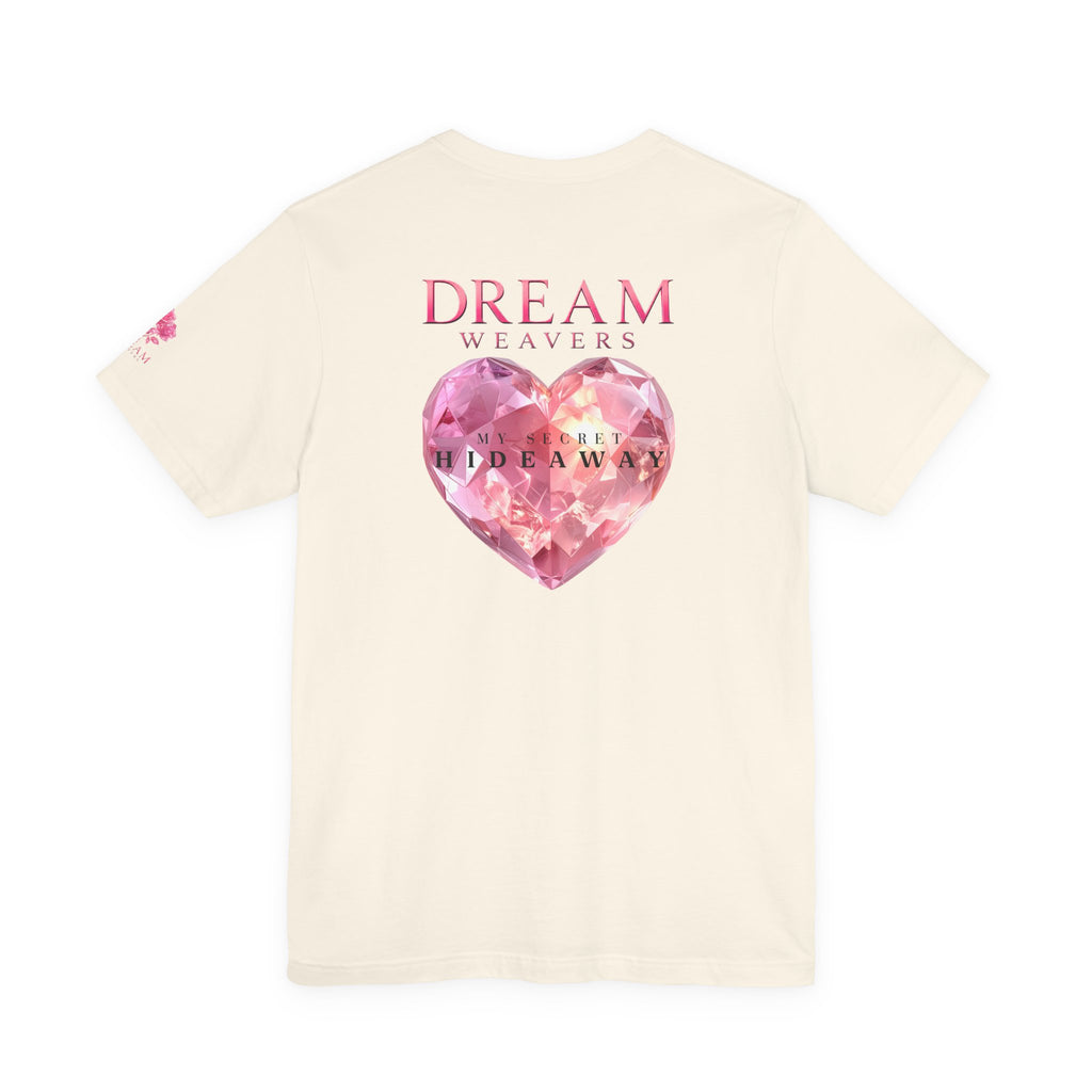 "My Secret Hideaway" - Heart and Roses Graphic T-Shirt