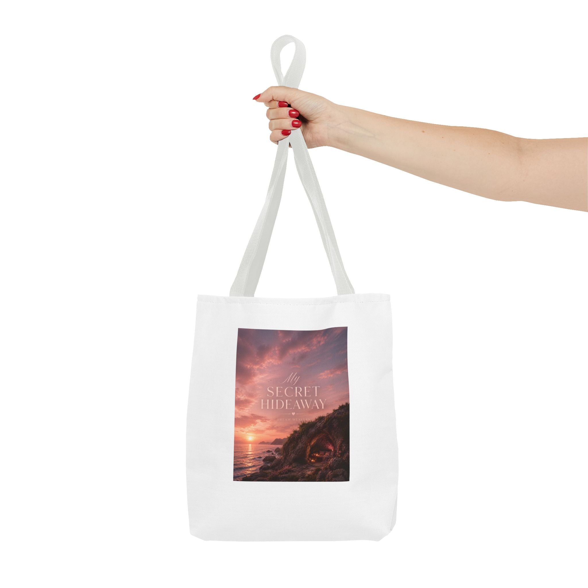 My Secret Hideaway Tote Bag — Sunset Beach AOP Carryall