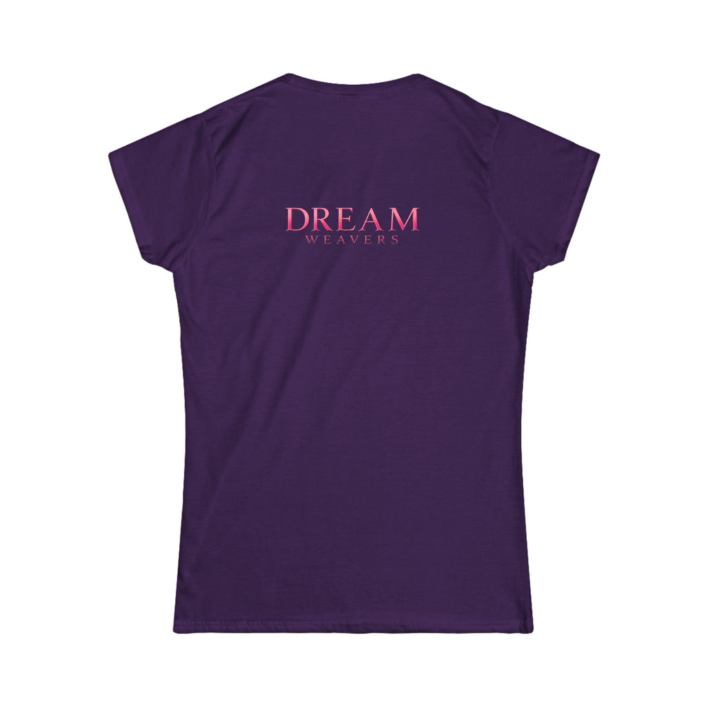 Dream Weavers Floral Tee — Women's Pink Rose Graphic T-Shirt