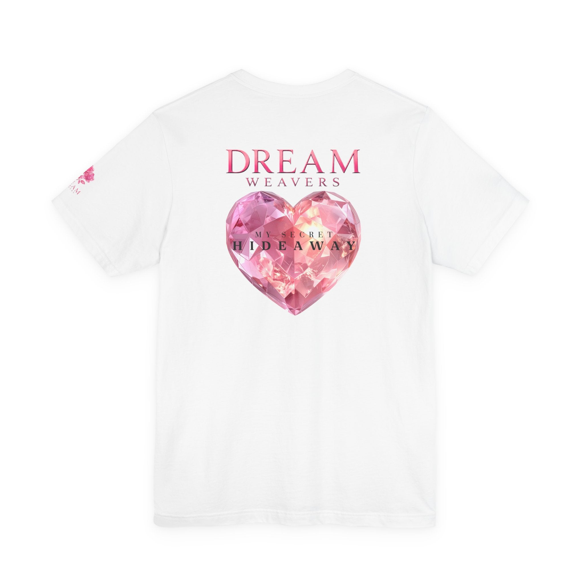 "My Secret Hideaway" - Heart and Roses Graphic T-Shirt