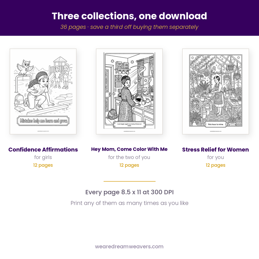 Dream Weavers Complete Coloring Bundle - 36 Printable Pages