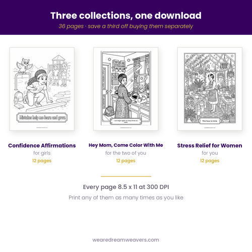 Dream Weavers Complete Coloring Bundle - 36 Printable Pages