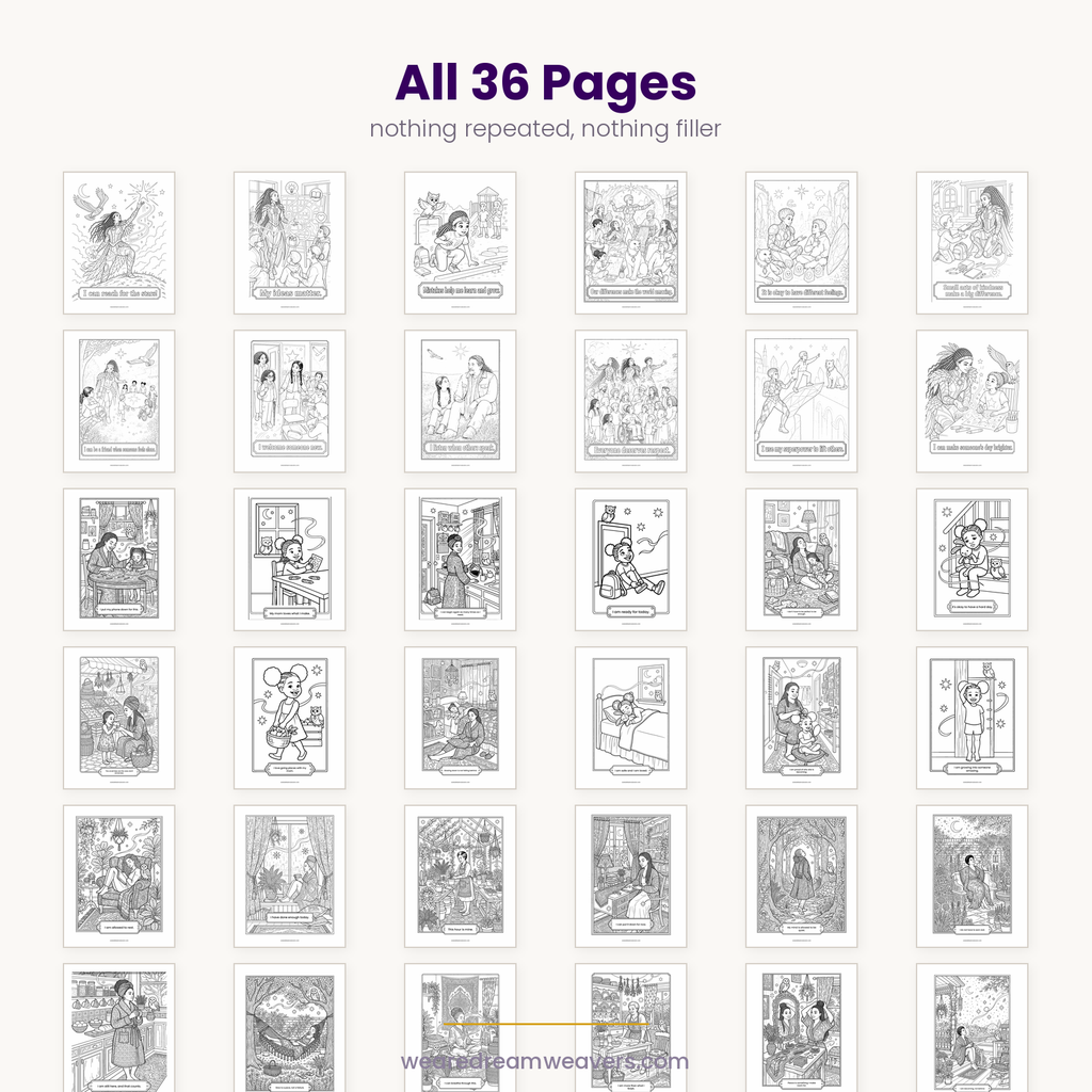 Dream Weavers Complete Coloring Bundle - 36 Printable Pages