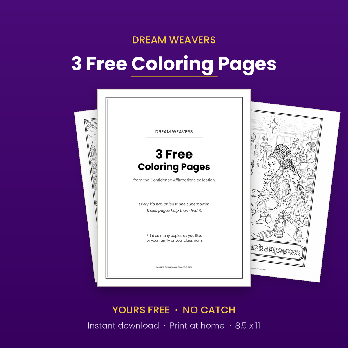 Free Sample - 3 Printable Coloring Pages