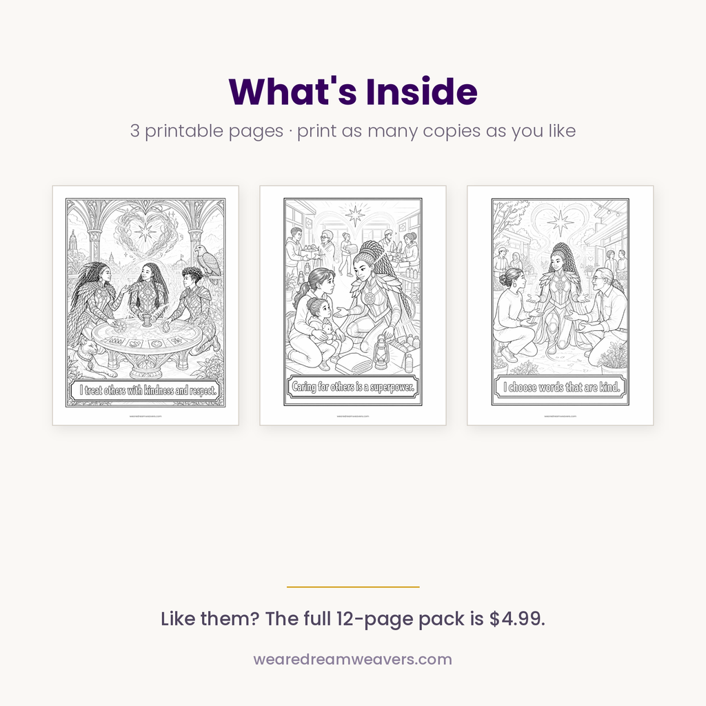 Free Sample - 3 Printable Coloring Pages